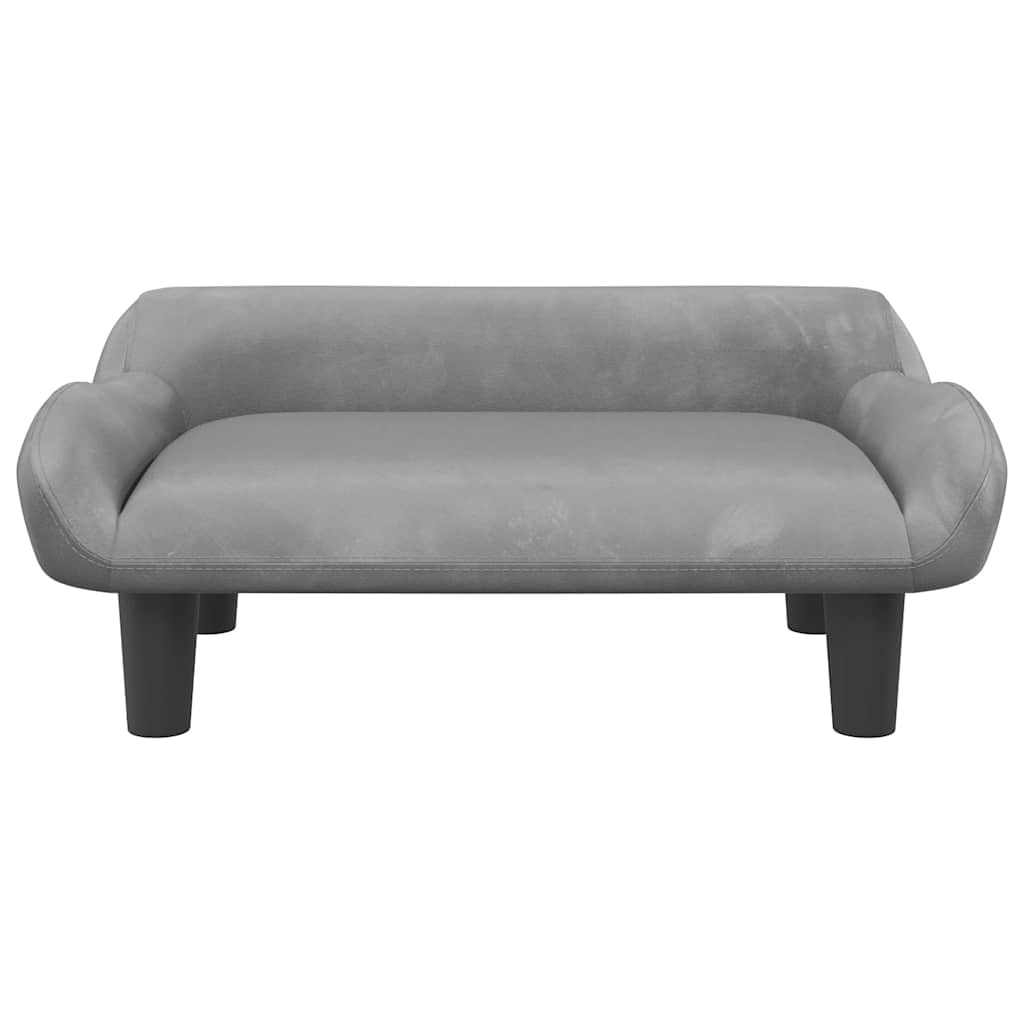 8720287219354_g_en_hd_1 vidaXL Dog Bed Light Grey 70x40x24 cm Velvet - Image 3
