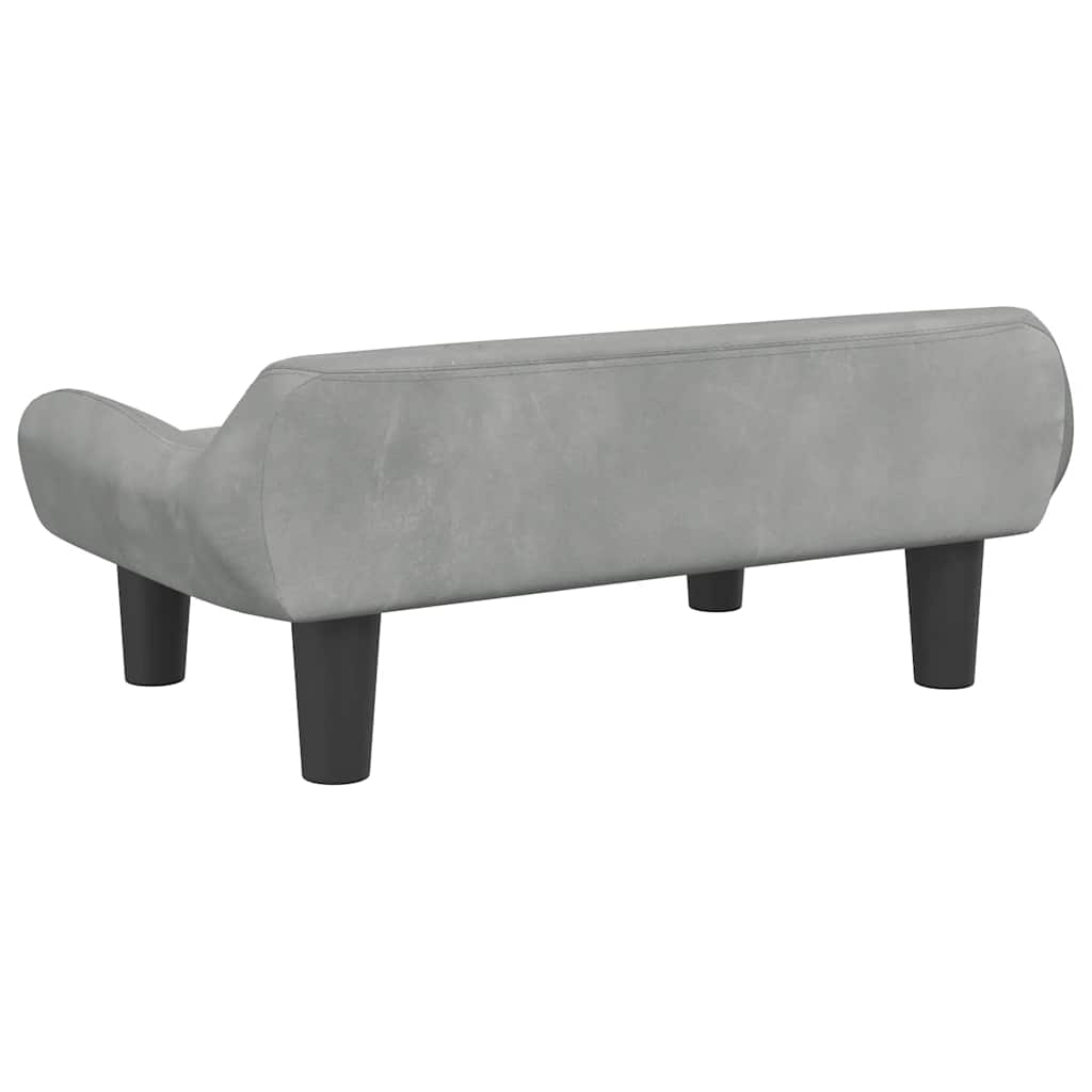 8720287219354_g_en_hd_3 vidaXL Dog Bed Light Grey 70x40x24 cm Velvet - Image 5