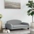 vidaXL Dog Bed Light Grey 70x45x30 cm Fabric