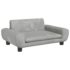 vidaXL Dog Bed Light Grey 70x45x33 cm Velvet - Image 2