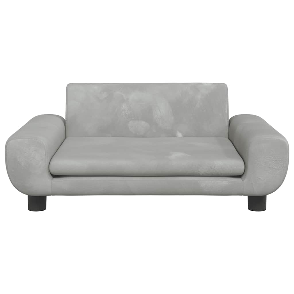 8720287219729_g_en_hd_1 vidaXL Dog Bed Light Grey 70x45x33 cm Velvet - Image 3