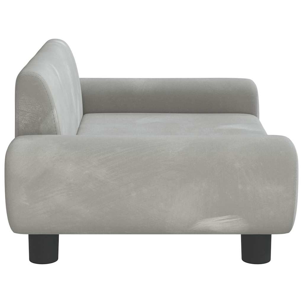 8720287219729_g_en_hd_2 vidaXL Dog Bed Light Grey 70x45x33 cm Velvet - Image 4