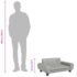 vidaXL Dog Bed Light Grey 70x45x33 cm Velvet - Image 8