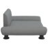 vidaXL Dog Bed Light Grey 70x45x28 cm Fabric - Image 4