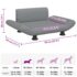 vidaXL Dog Bed Light Grey 70x45x28 cm Fabric - Image 7