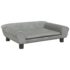 vidaXL Dog Bed Light Grey 70x48x22 cm Velvet - Image 2