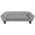 vidaXL Dog Bed Light Grey 70x48x22 cm Velvet - Image 3