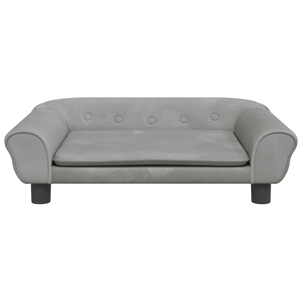 8720287219965_g_en_hd_1 vidaXL Dog Bed Light Grey 70x48x22 cm Velvet - Image 3