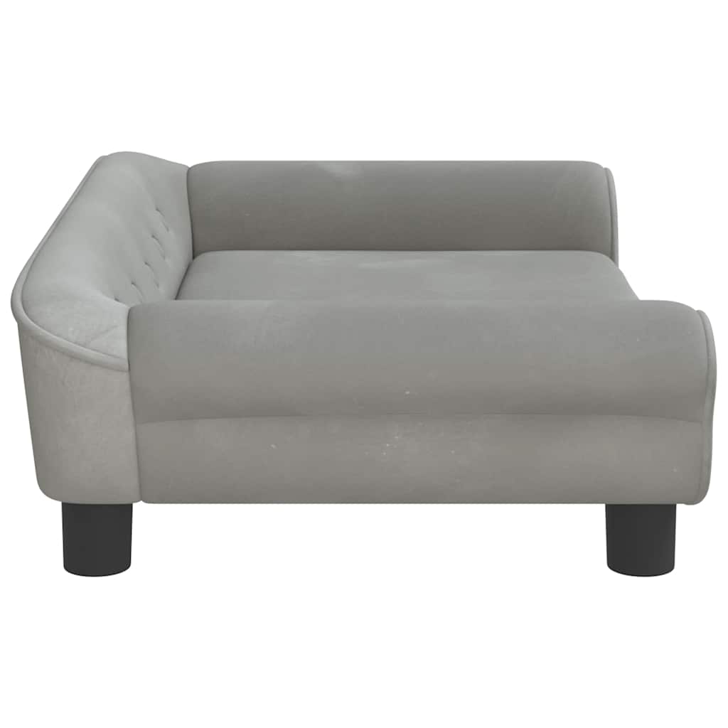 8720287219965_g_en_hd_2 vidaXL Dog Bed Light Grey 70x48x22 cm Velvet - Image 4