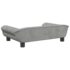 vidaXL Dog Bed Light Grey 70x48x22 cm Velvet - Image 5