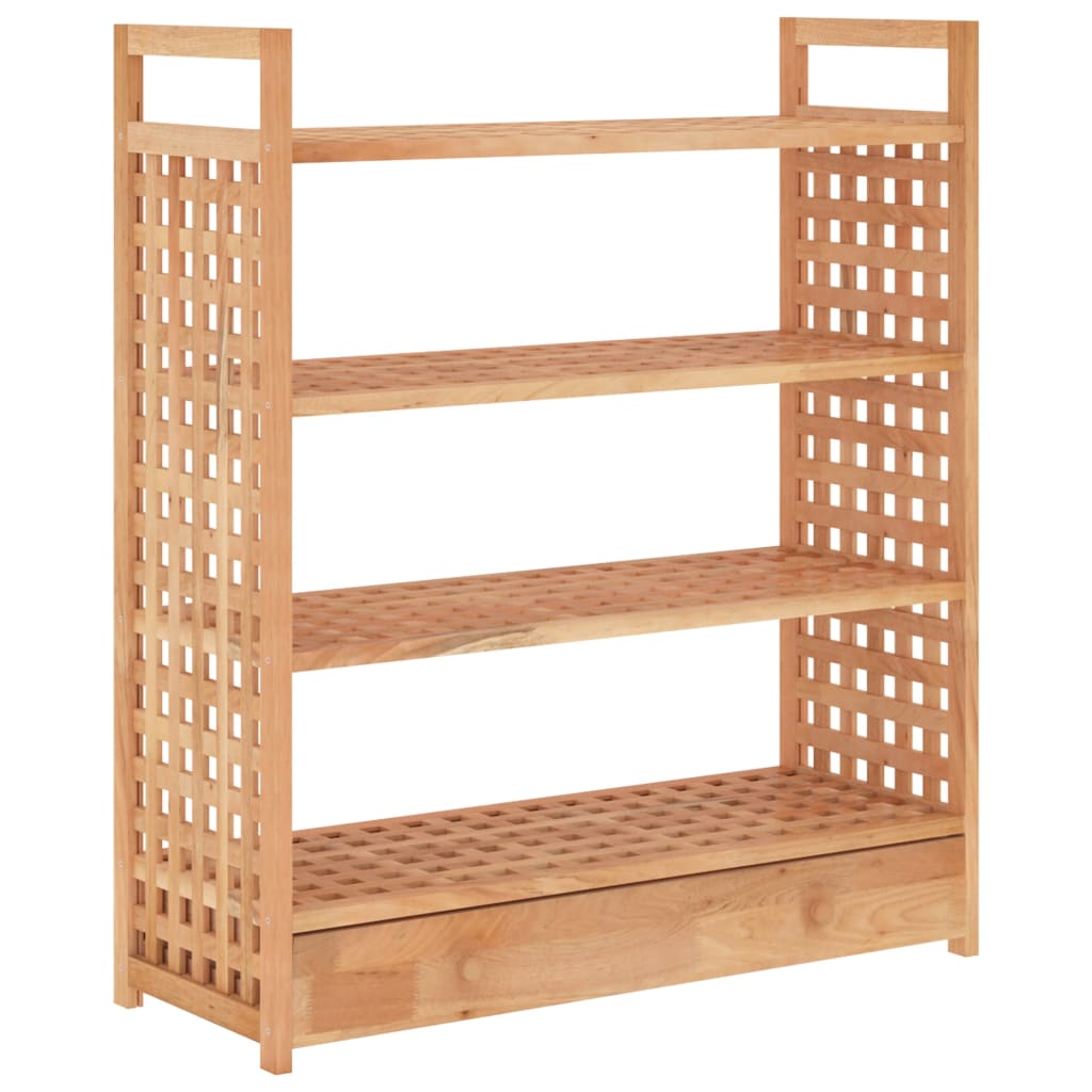 8720287220404_a_en_hd_1 vidaXL Shoe Rack with Drawer 70x27x81 cm Solid Wood Walnut - Image 2