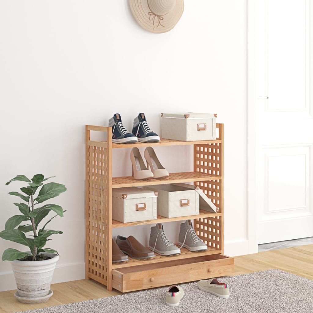 8720287220404_g_en_hd_1 vidaXL Shoe Rack with Drawer 70x27x81 cm Solid Wood Walnut - Image 4