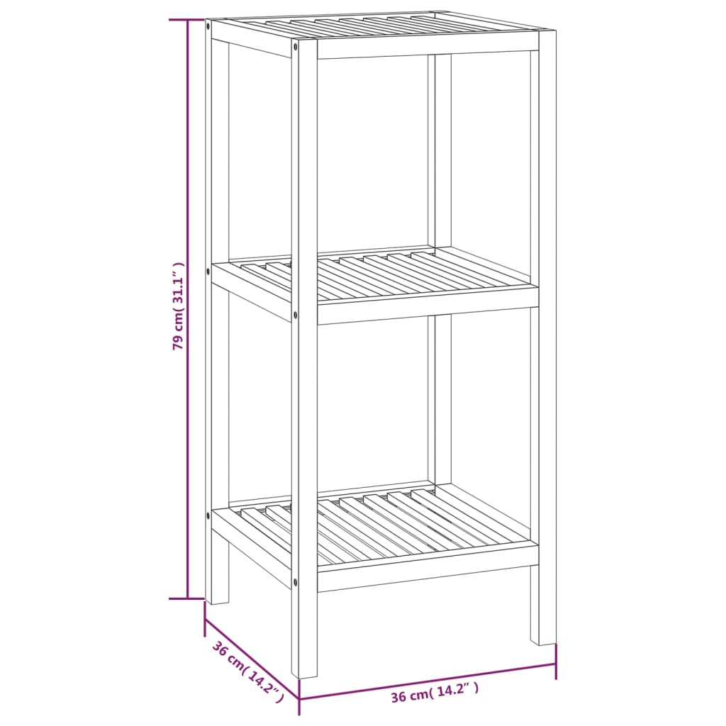 8720287220466_g_en_hd_5 vidaXL Bathroom Shelf 36x36x79 cm Solid Wood Walnut - Image 7