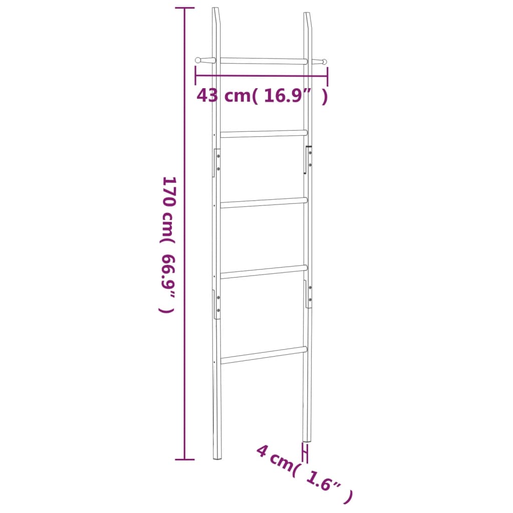 8720287220565_g_en_hd_4 vidaXL Towel Ladder 170 cm Solid Wood Walnut - Image 6