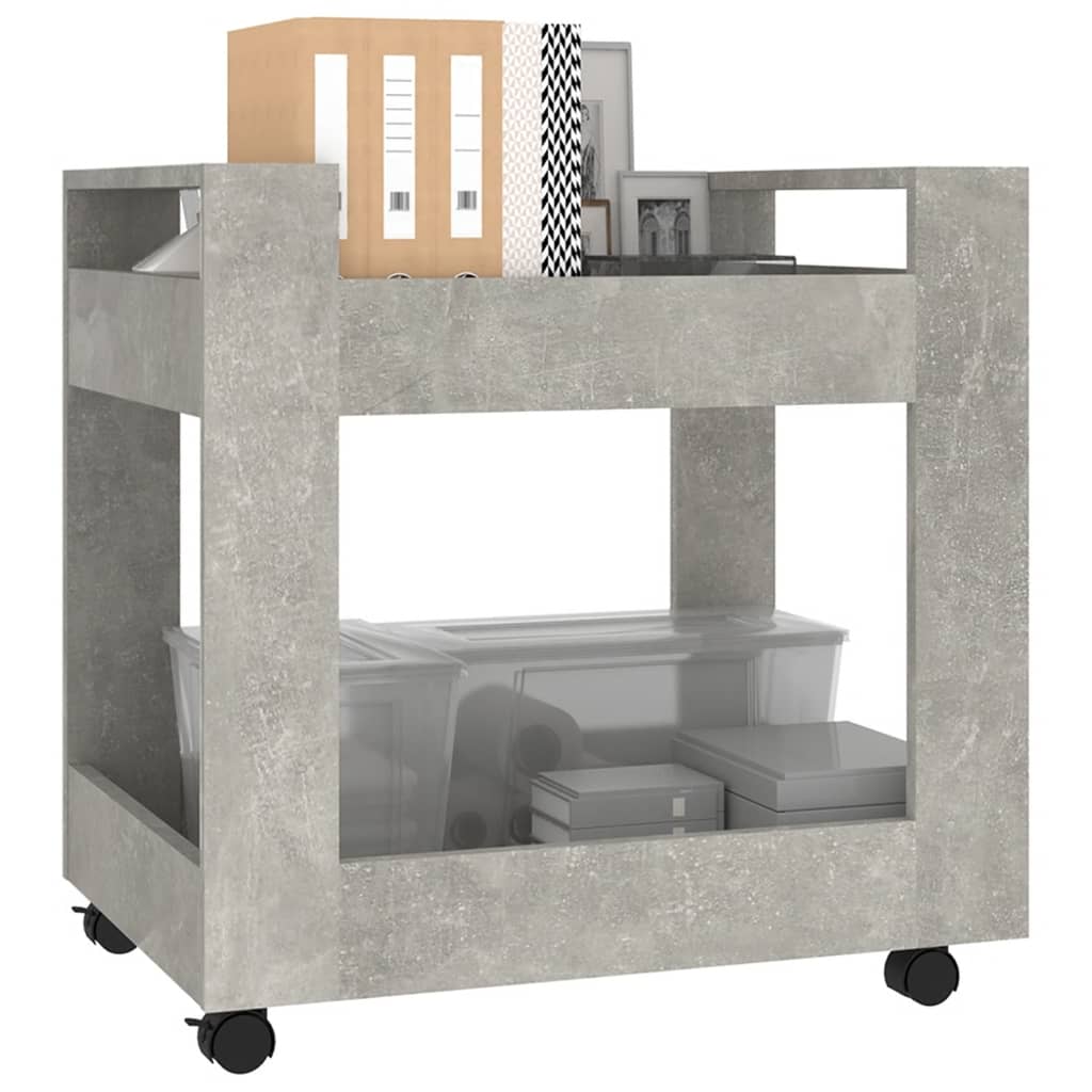 8720287221203_g_en_hd_1 vidaXL Desk Trolley Concrete Grey 60x45x60 cm Engineered Wood - Image 3