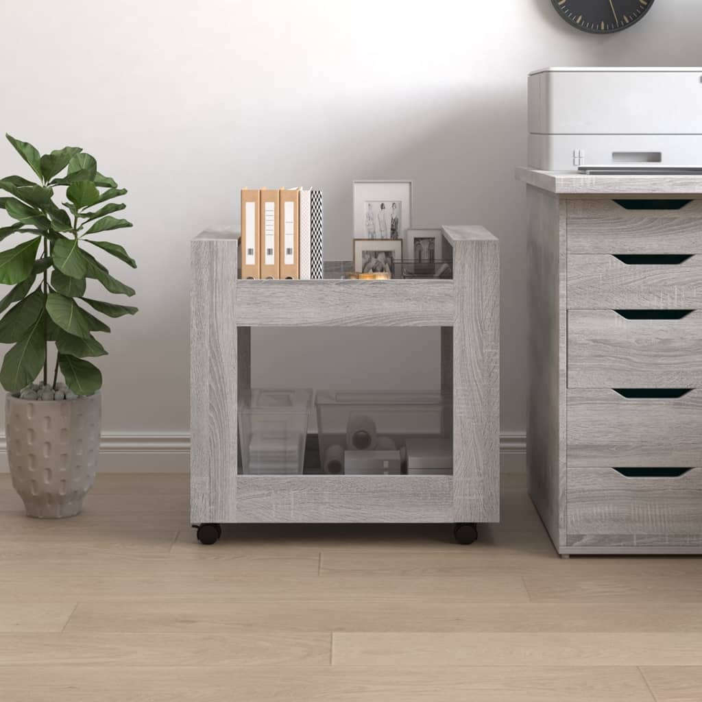 8720287221227_g_en_hd_2 vidaXL Desk Trolley Grey Sonoma 60x45x60 cm Engineered Wood - Image 4