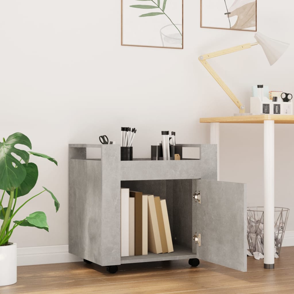 8720287221289_g_en_hd_1 vidaXL Desk Trolley Concrete Grey 60x45x60 cm Engineered Wood - Image 3