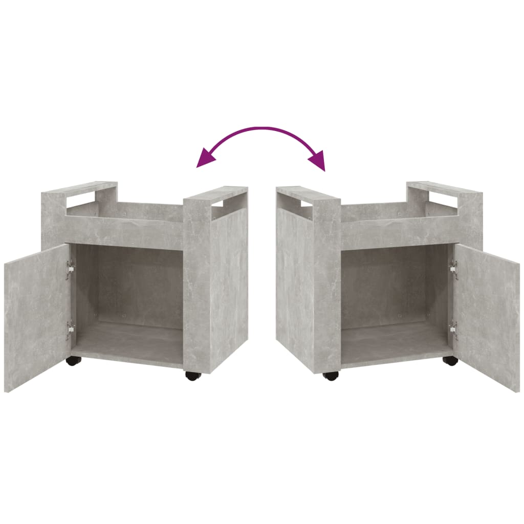 8720287221289_g_en_hd_7 vidaXL Desk Trolley Concrete Grey 60x45x60 cm Engineered Wood - Image 9