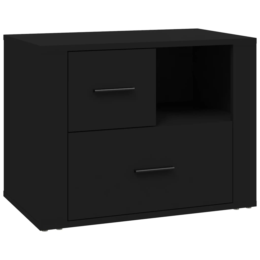 8720287221814_a_en_hd_1 vidaXL Bedside Cabinet Black 60x36x45 cm Engineered Wood - Image 2