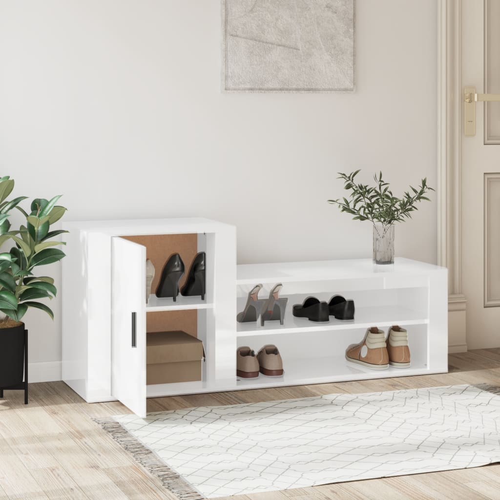 8720287221906_g_en_hd_1 vidaXL Shoe Cabinet High Gloss White 130x35x54 cm Engineered Wood - Image 4
