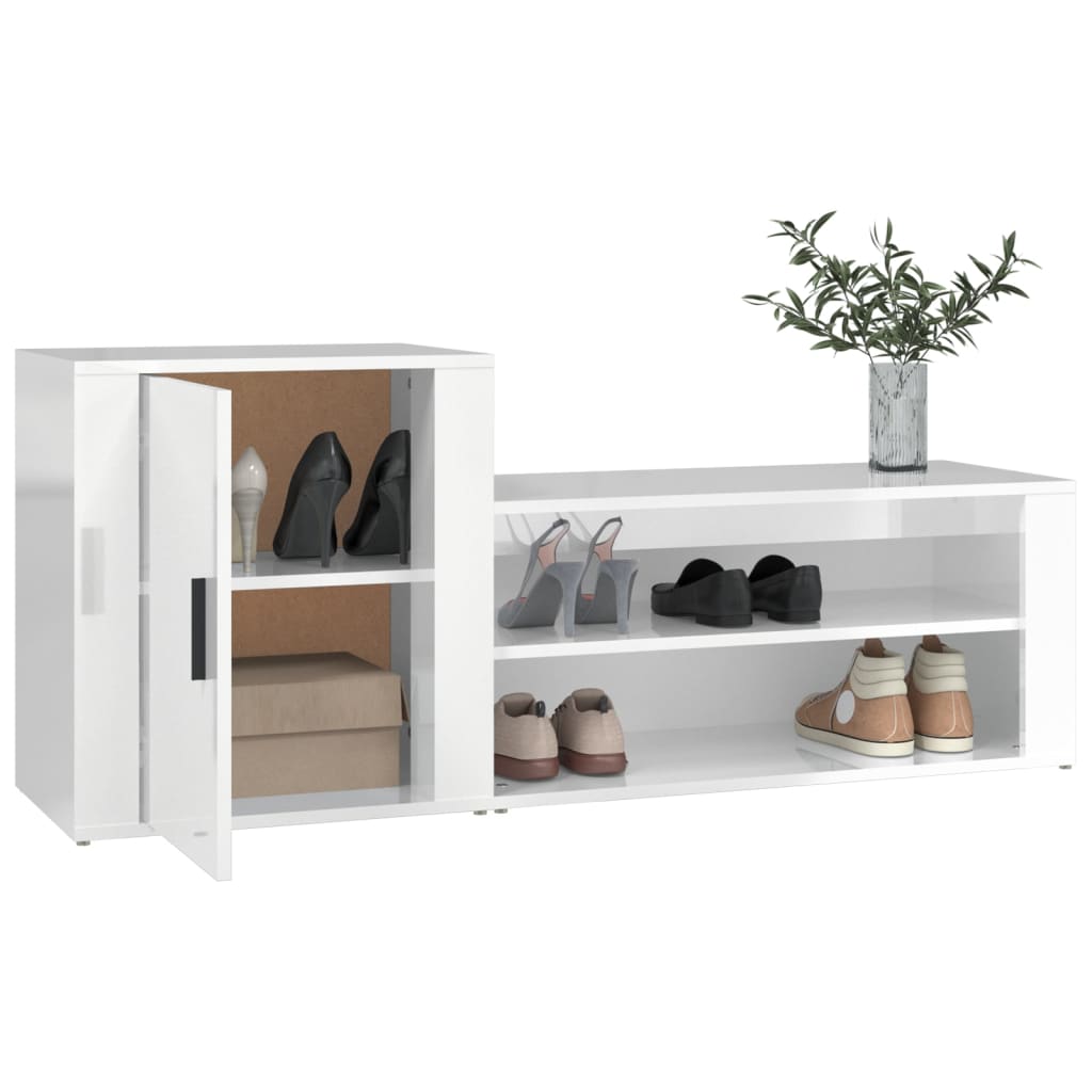 8720287221906_g_en_hd_2 vidaXL Shoe Cabinet High Gloss White 130x35x54 cm Engineered Wood - Image 5
