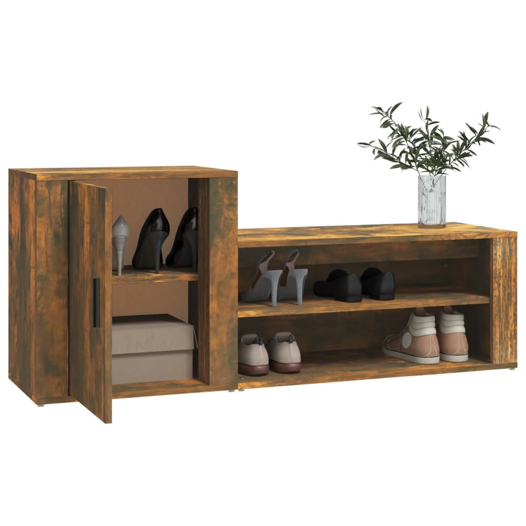 8720287221937_g_en_hd_2 vidaXL Shoe Cabinet Smoked Oak 130x35x54 cm Engineered Wood - Image 5