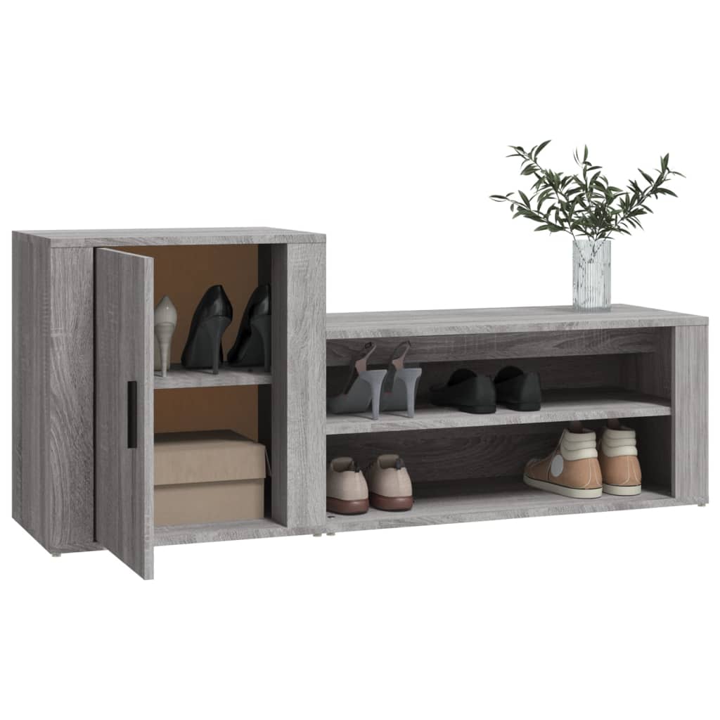 8720287221944_g_en_hd_2 vidaXL Shoe Cabinet Grey Sonoma 130x35x54 cm Engineered Wood - Image 5
