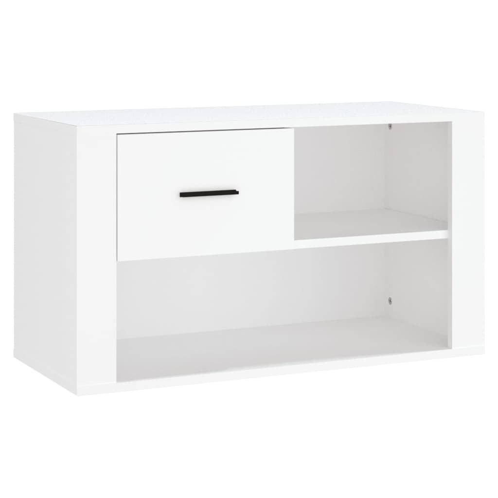 8720287221968_a_en_hd_1 vidaXL Shoe Cabinet White 80x35x45 cm Engineered Wood - Image 2
