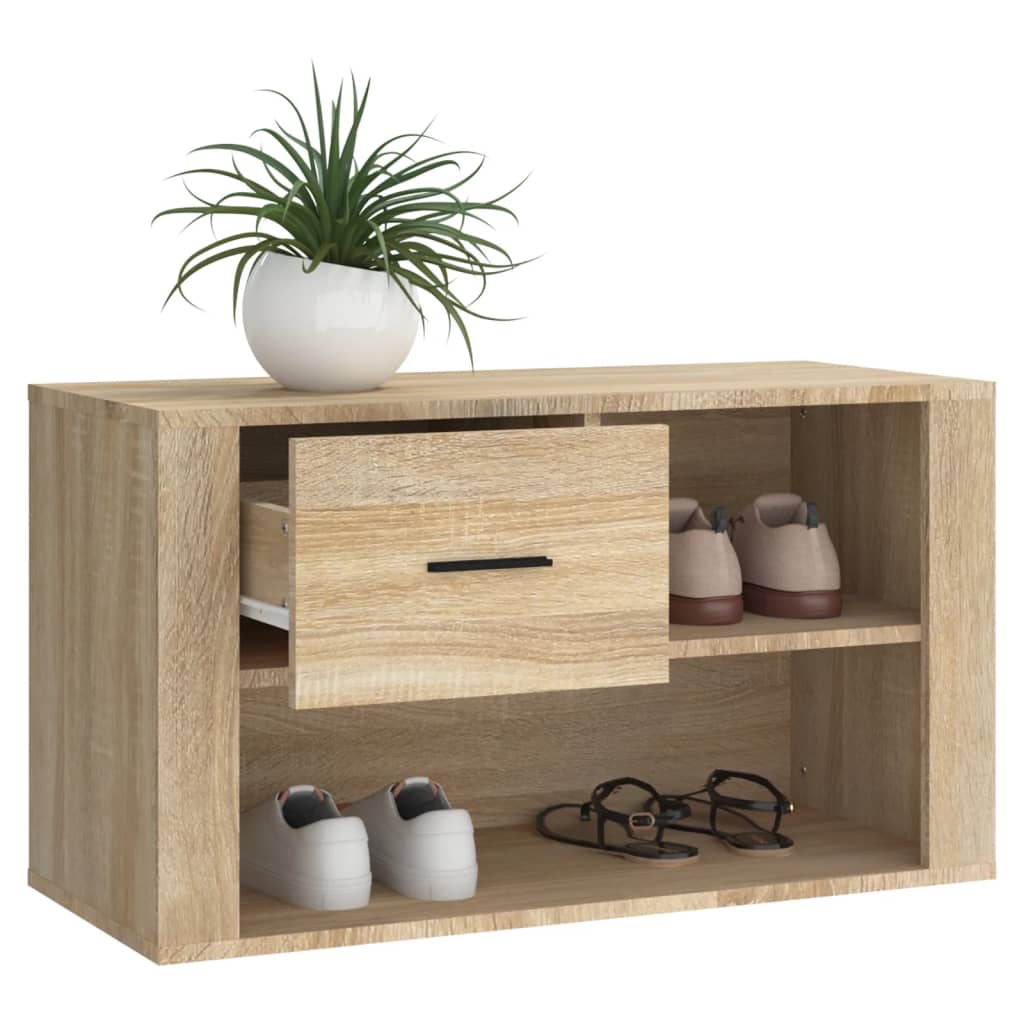 8720287221999_g_en_hd_2 vidaXL Shoe Cabinet Sonoma Oak 80x35x45 cm Engineered Wood - Image 4