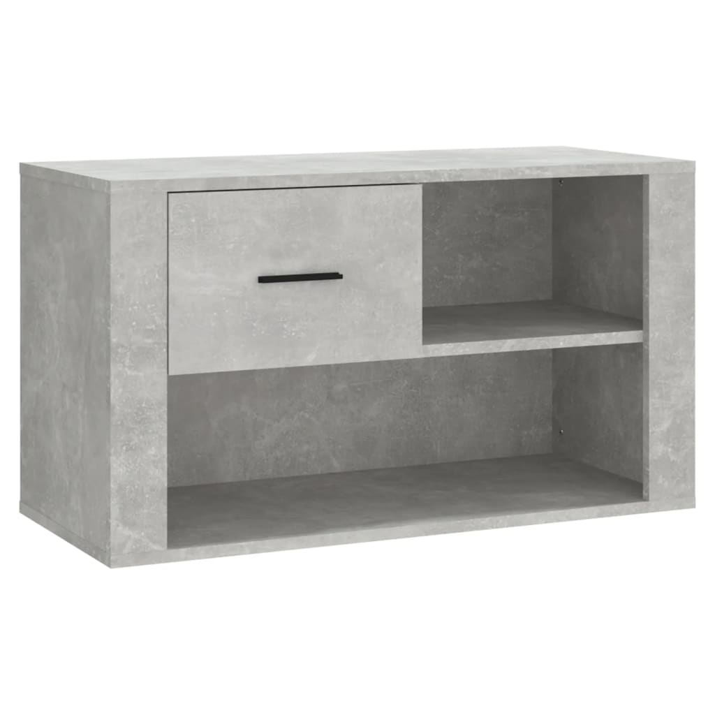 8720287222002_a_en_hd_1 vidaXL Shoe Cabinet Concrete Grey 80x35x45 cm Engineered Wood - Image 2