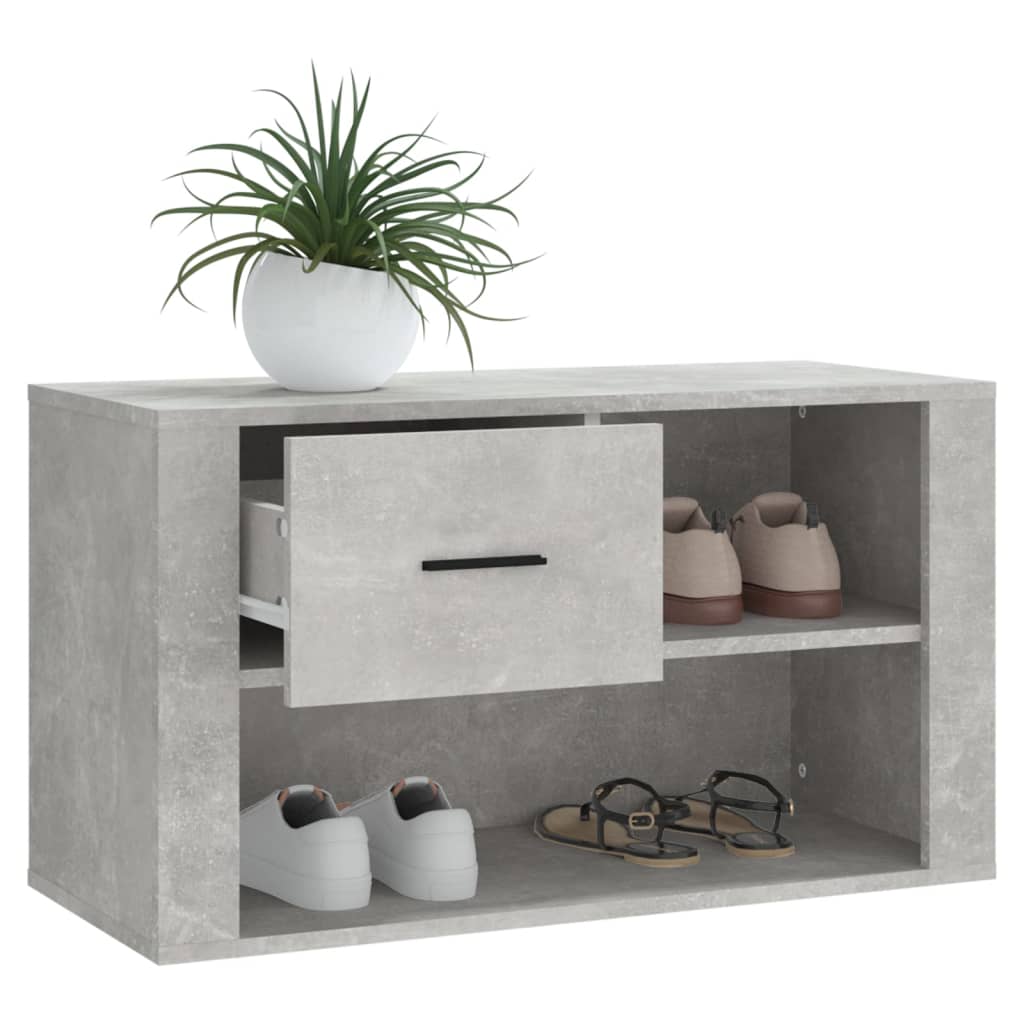 8720287222002_g_en_hd_2 vidaXL Shoe Cabinet Concrete Grey 80x35x45 cm Engineered Wood - Image 4