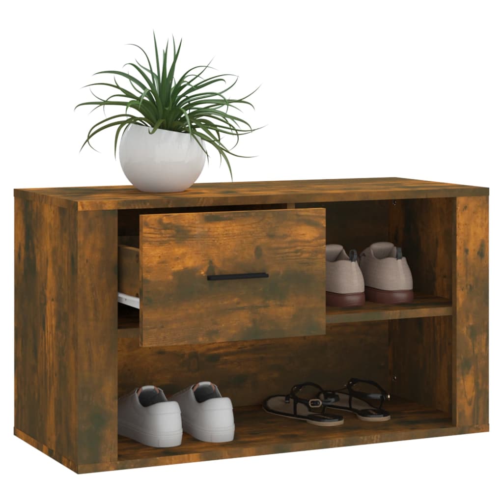 8720287222019_g_en_hd_2 vidaXL Shoe Cabinet Smoked Oak 80x35x45 cm Engineered Wood - Image 4