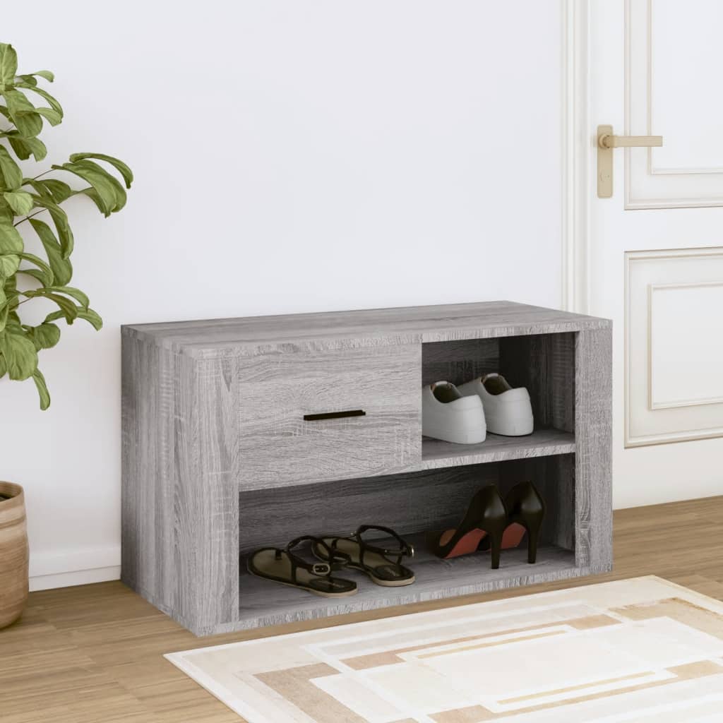 8720287222026_g_en_hd_1 vidaXL Shoe Cabinet Grey Sonoma 80x35x45 cm Engineered Wood - Image 3
