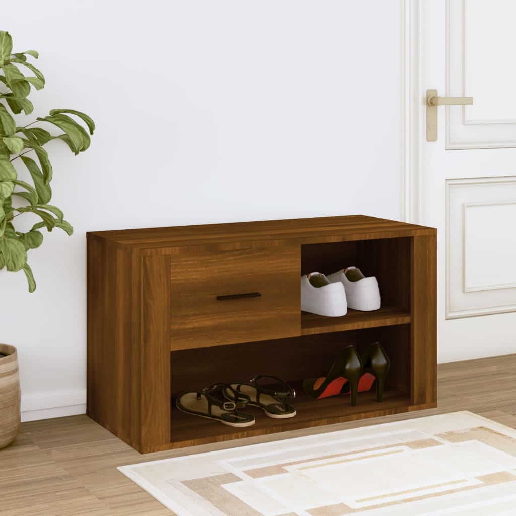8720287222033_g_en_hd_1 vidaXL Shoe Cabinet Brown Oak 80x35x45 cm Engineered Wood - Image 3