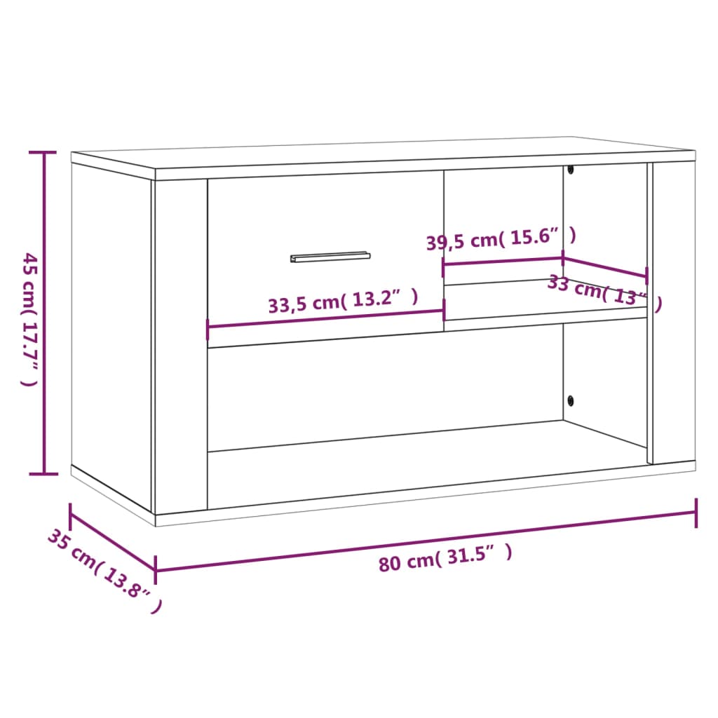 8720287222033_g_en_hd_7 vidaXL Shoe Cabinet Brown Oak 80x35x45 cm Engineered Wood - Image 9