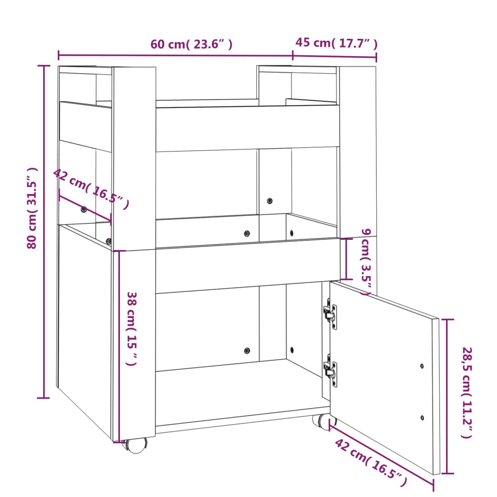 8720287222286_g_en_hd_7 vidaXL Kitchen Trolley White 60x45x80 cm Engineered Wood - Image 9
