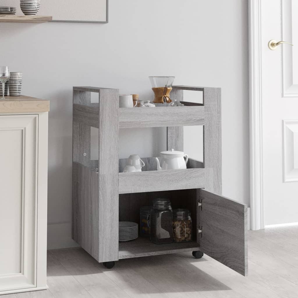 8720287222347_g_en_hd_1 vidaXL Kitchen Trolley Grey Sonoma 60x45x80 cm Engineered Wood - Image 3