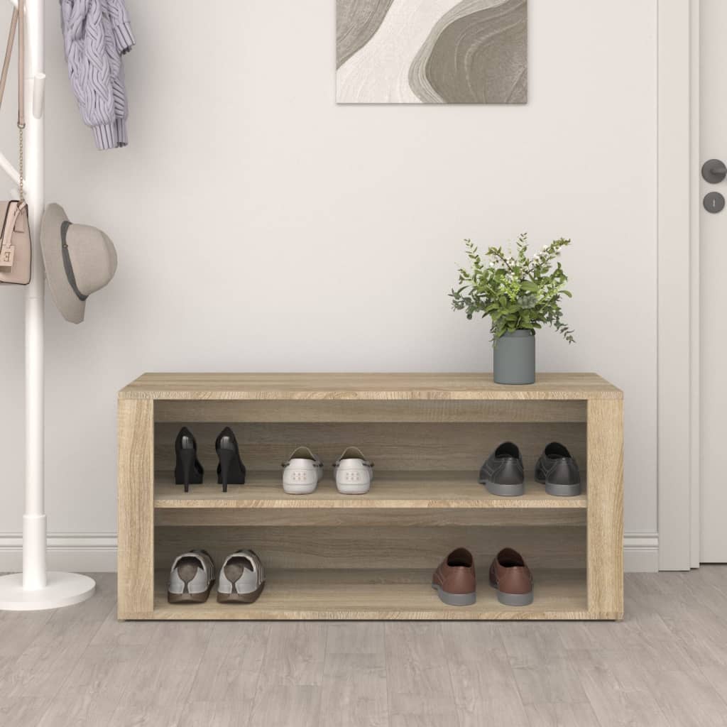 8720287223115_g_en_hd_1 vidaXL Shoe Rack Sonoma Oak 100x35x45 cm Engineered Wood - Image 3