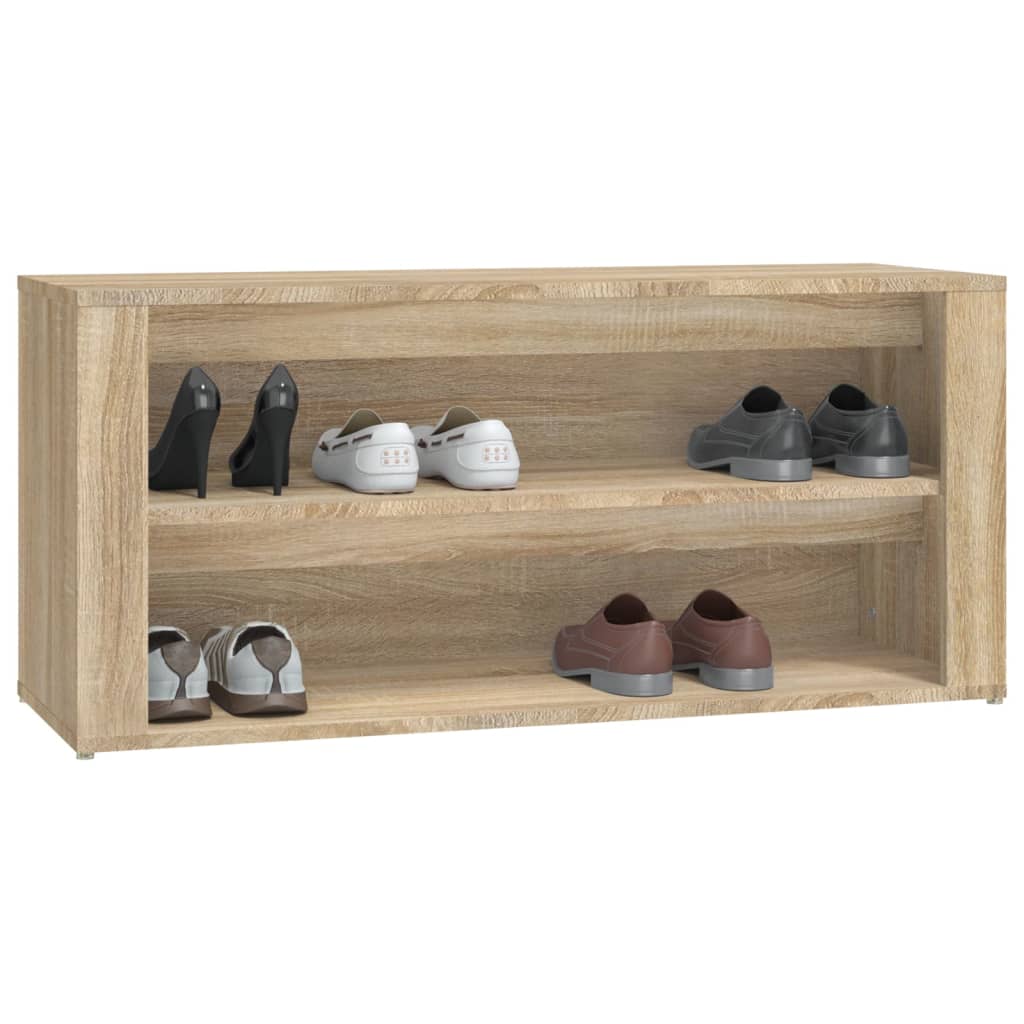 8720287223115_g_en_hd_2 vidaXL Shoe Rack Sonoma Oak 100x35x45 cm Engineered Wood - Image 4