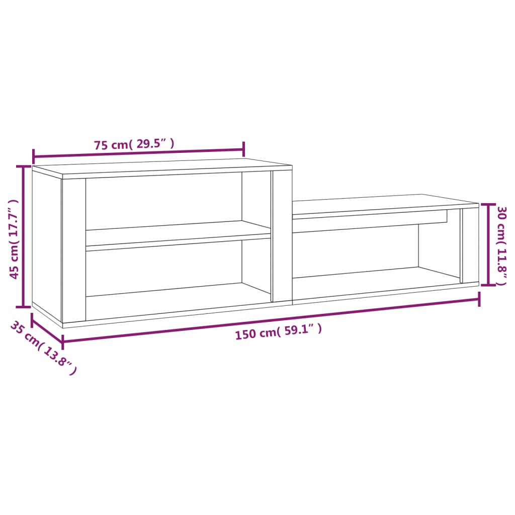 8720287223184_g_en_hd_7 vidaXL Shoe Cabinet High Gloss White 150x35x45 cm Engineered Wood - Image 9