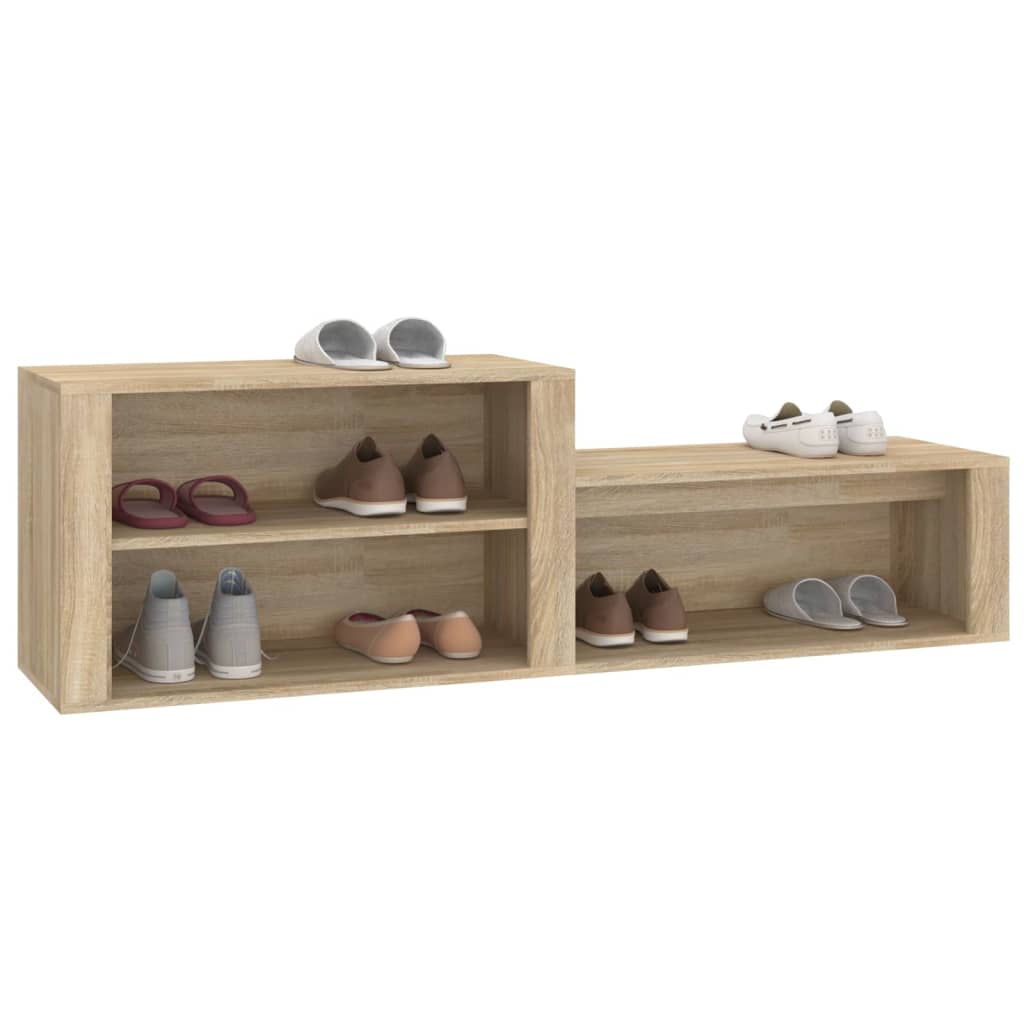 8720287223191_g_en_hd_2 vidaXL Shoe Cabinet Sonoma Oak 150x35x45 cm Engineered Wood - Image 4