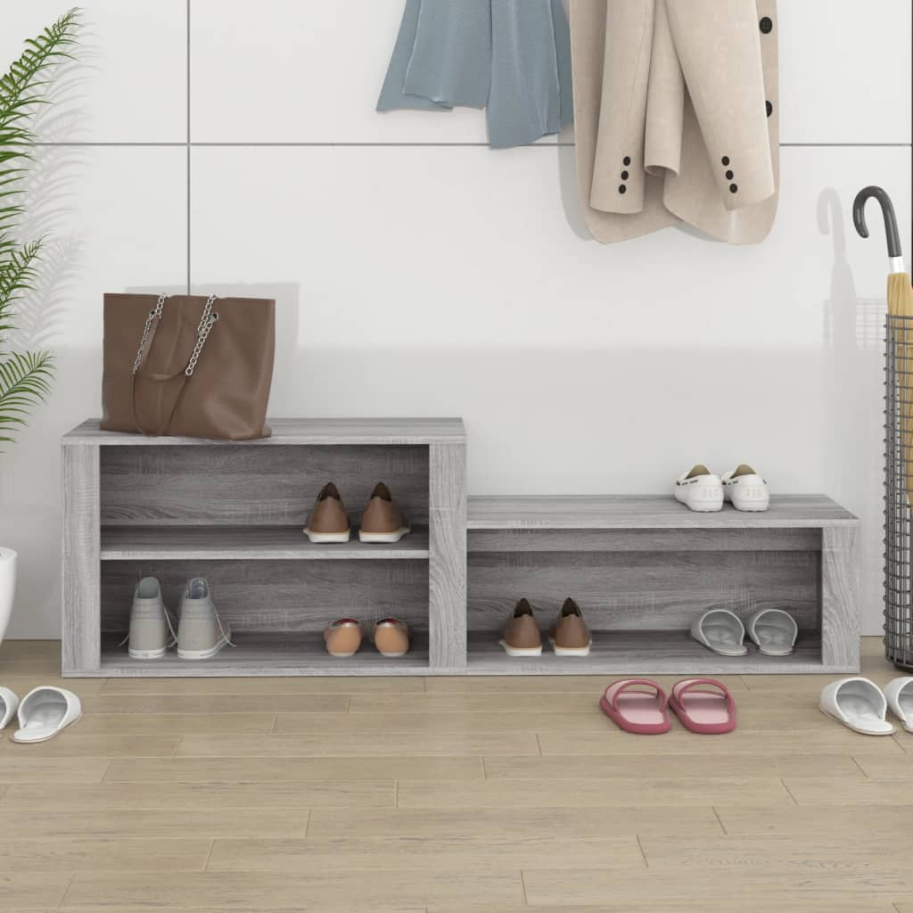 8720287223221_g_en_hd_1 vidaXL Shoe Cabinet Grey Sonoma 150x35x45 cm Engineered Wood - Image 3
