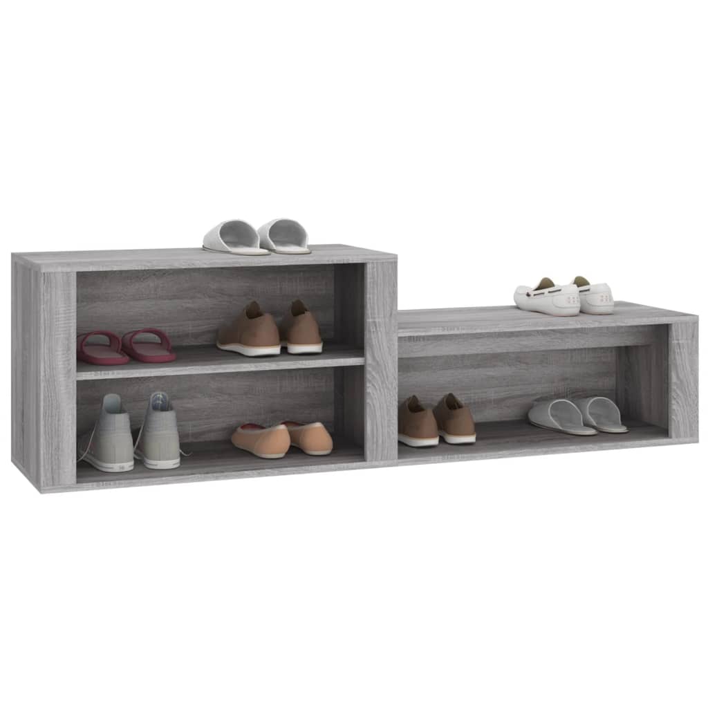 8720287223221_g_en_hd_2 vidaXL Shoe Cabinet Grey Sonoma 150x35x45 cm Engineered Wood - Image 4