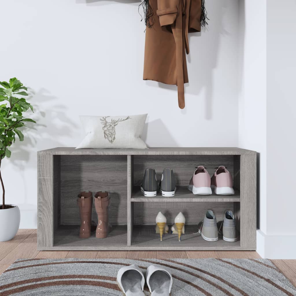 8720287223306_g_en_hd_1 vidaXL Shoe Cabinet Grey Sonoma 100x35x45 cm Engineered Wood - Image 3