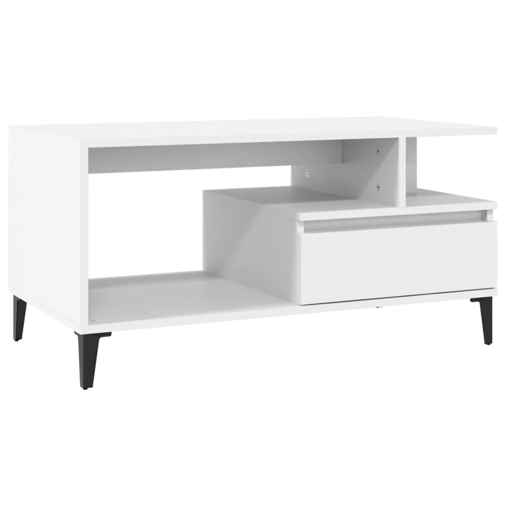 8720287224044_a_en_hd_1 vidaXL Coffee Table  White 90x49x45 cm Engineered Wood - Image 2