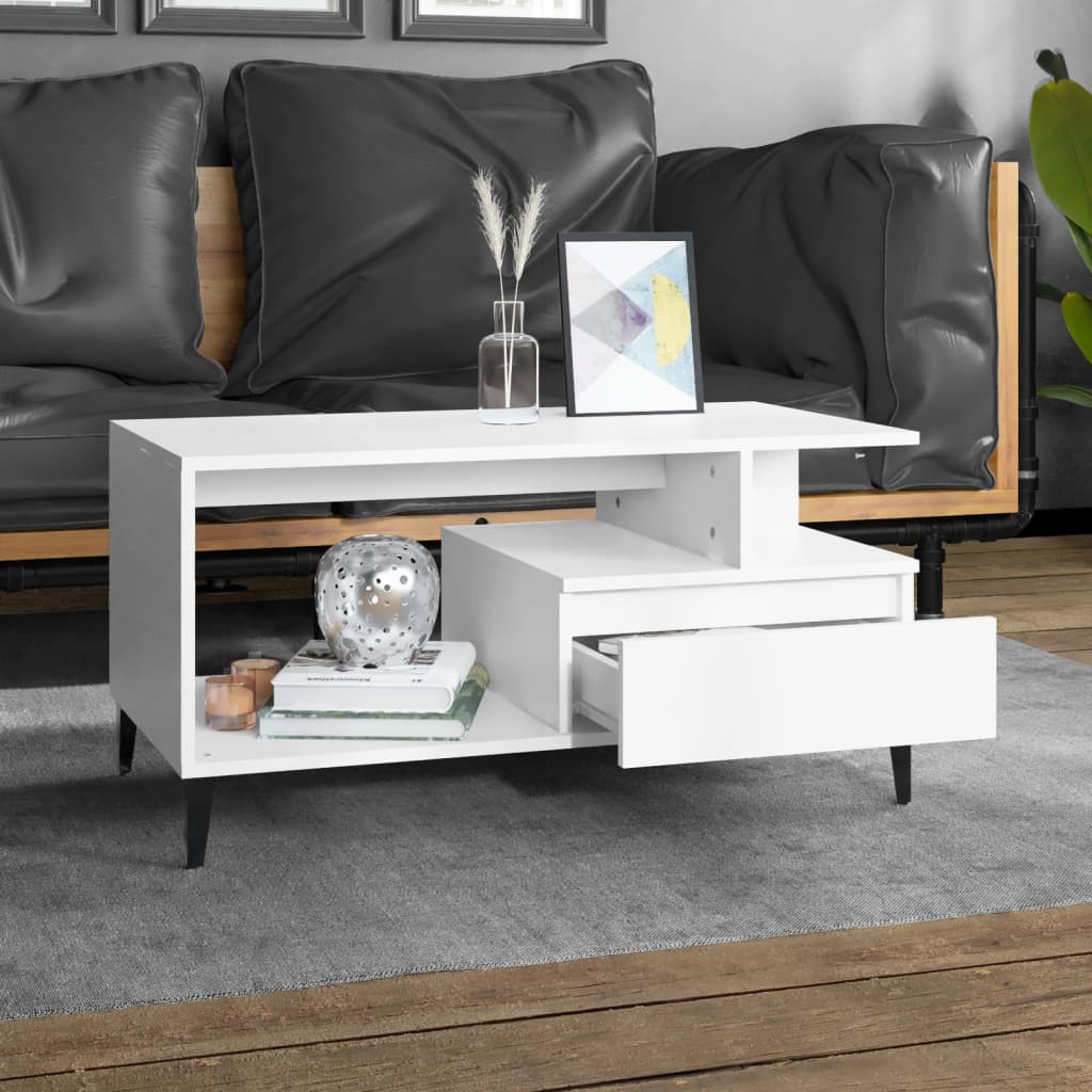 8720287224044_g_en_hd_1 vidaXL Coffee Table  White 90x49x45 cm Engineered Wood - Image 3