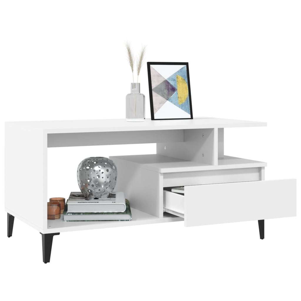 8720287224044_g_en_hd_2 vidaXL Coffee Table  White 90x49x45 cm Engineered Wood - Image 4