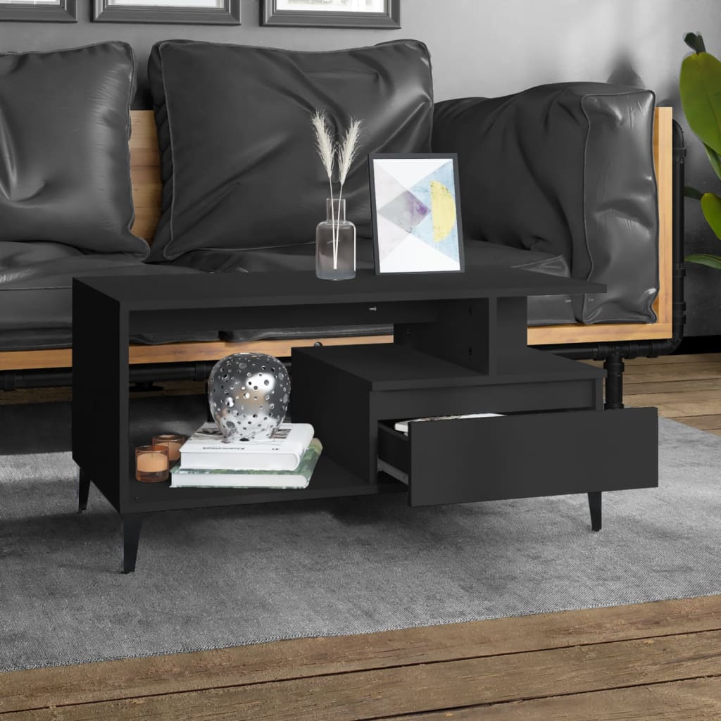 8720287224051_g_en_hd_1 vidaXL Coffee Table  Black 90x49x45 cm Engineered Wood - Image 3