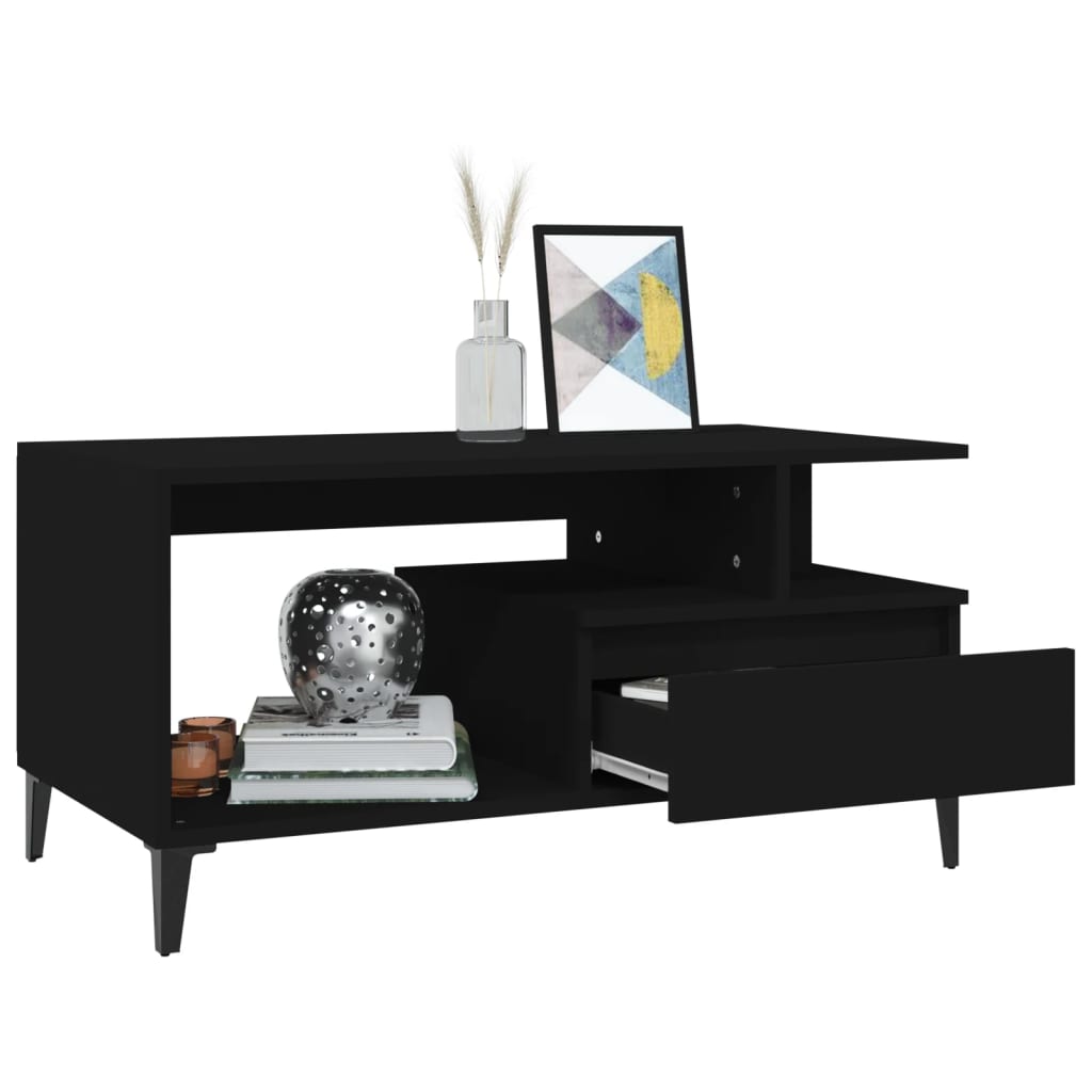 8720287224051_g_en_hd_2 vidaXL Coffee Table  Black 90x49x45 cm Engineered Wood - Image 4