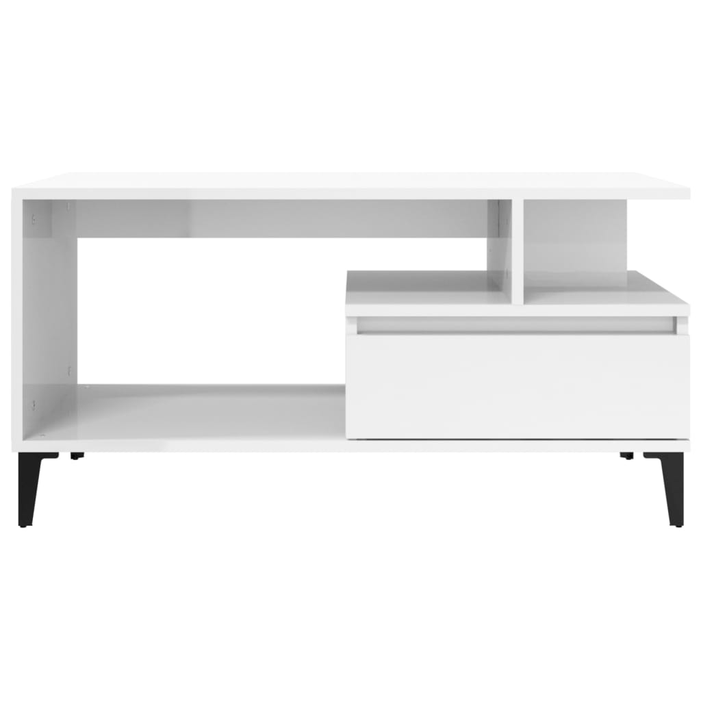 8720287224068_g_en_hd_3 vidaXL Coffee Table  High Gloss White 90x49x45 cm Engineered Wood - Image 5